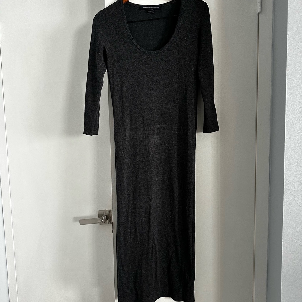 French Connection Charcoal Long Sleeve knit Dress
